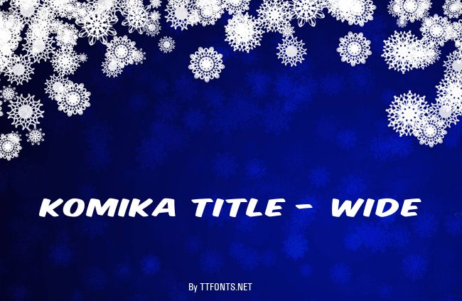 Komika Title - Wide example