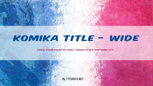 Komika Title - Wide example