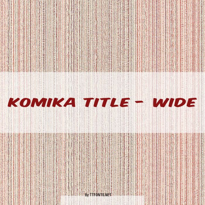 Komika Title - Wide example