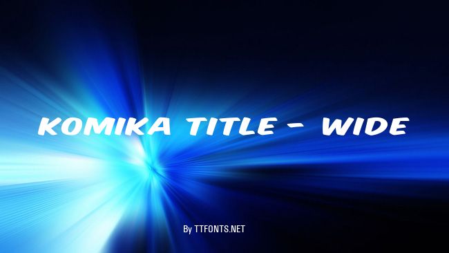 Komika Title - Wide example