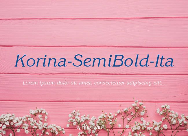 Korina-SemiBold-Ita example