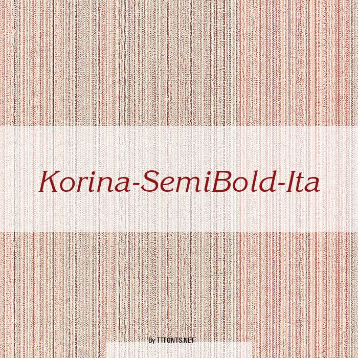 Korina-SemiBold-Ita example