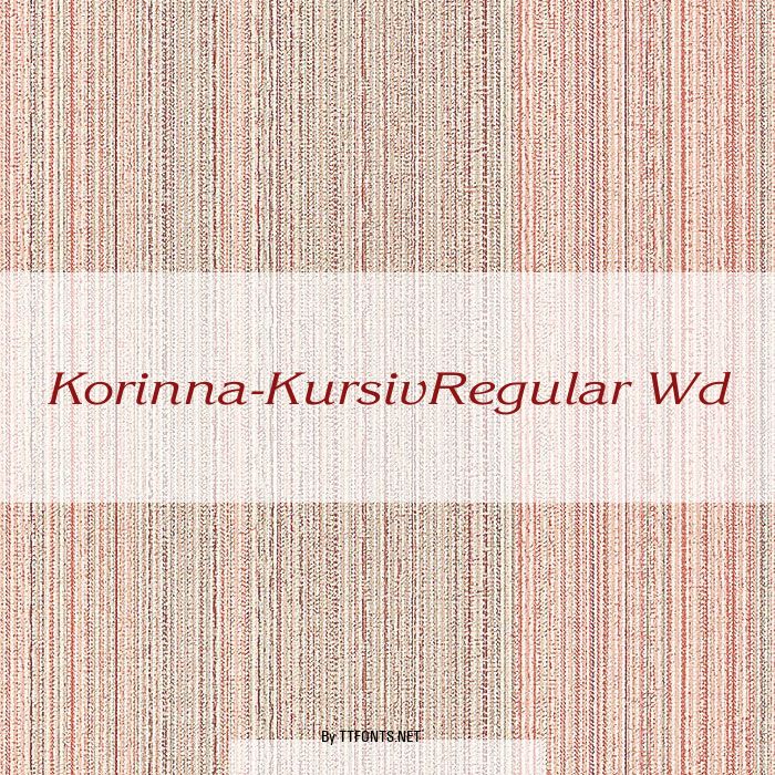 Korinna-KursivRegular Wd example