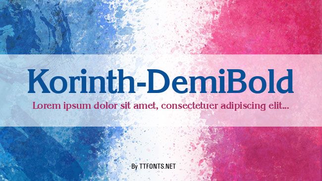 Korinth-DemiBold example