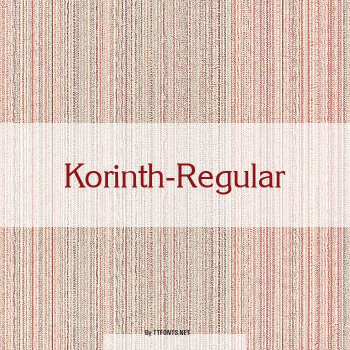 Korinth-Regular example