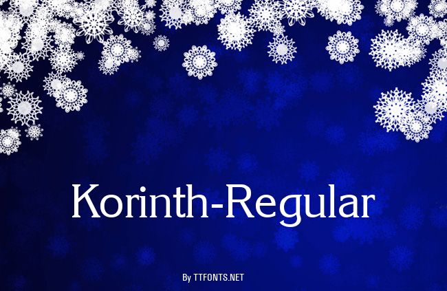Korinth-Regular example