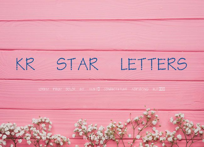 KR Star Letters example