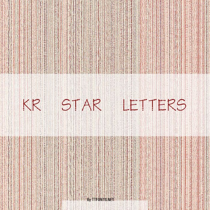 KR Star Letters example