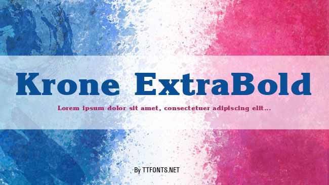 Krone ExtraBold example