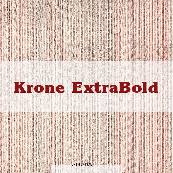 Krone ExtraBold example