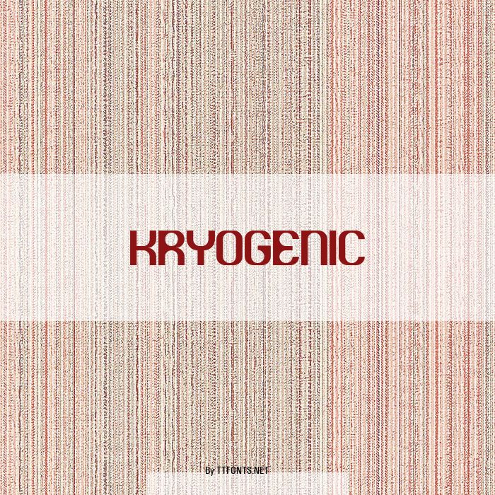 Kryogenic example