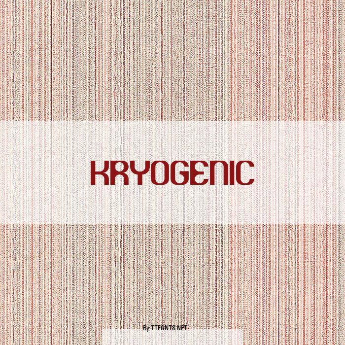 Kryogenic example