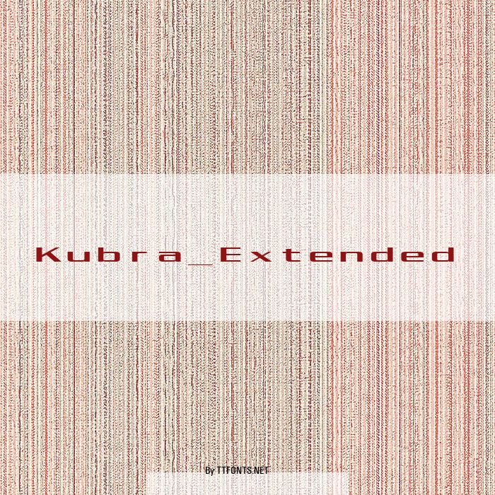 Kubra_Extended example