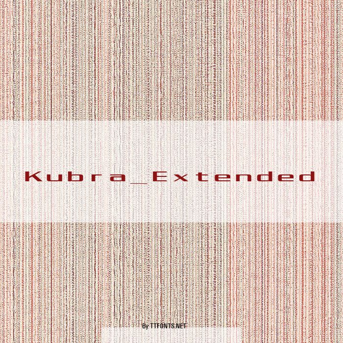 Kubra_Extended example