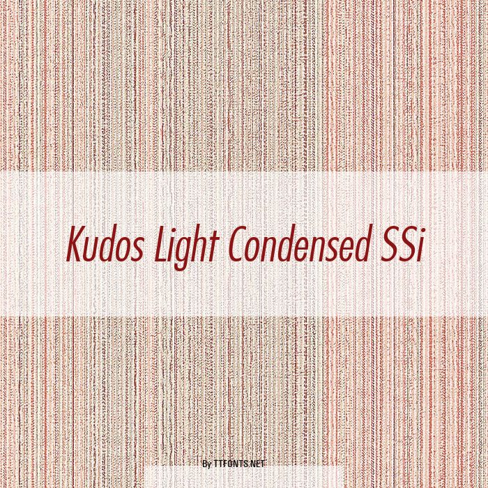 Kudos Light Condensed SSi example