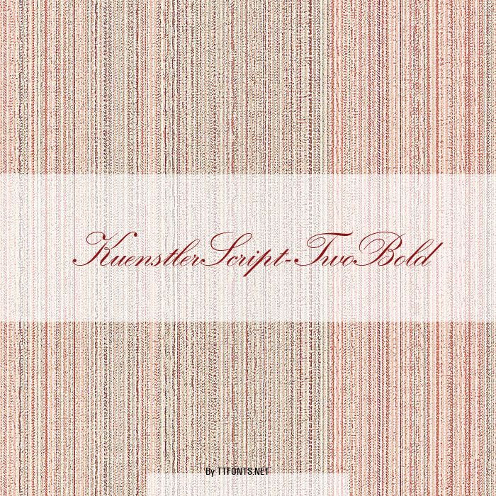 KuenstlerScript-TwoBold example