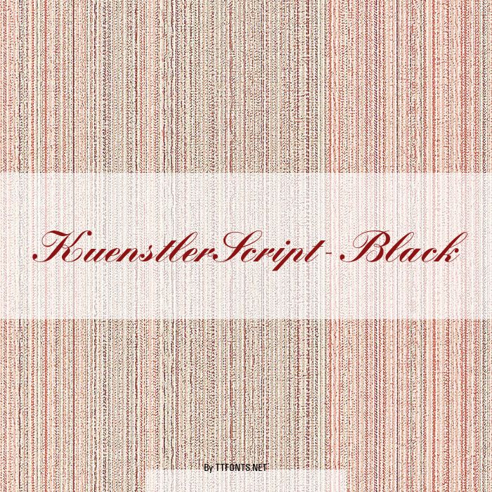KuenstlerScript-Black example