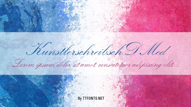KunstlerschreibschDMed example