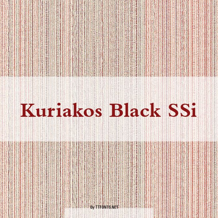Kuriakos Black SSi example