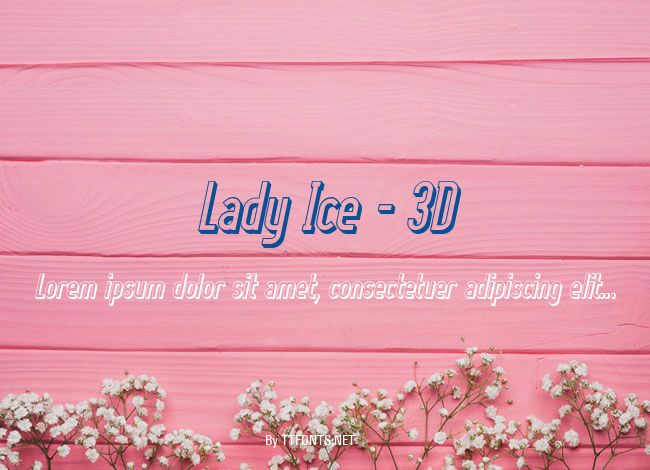 Lady Ice - 3D example