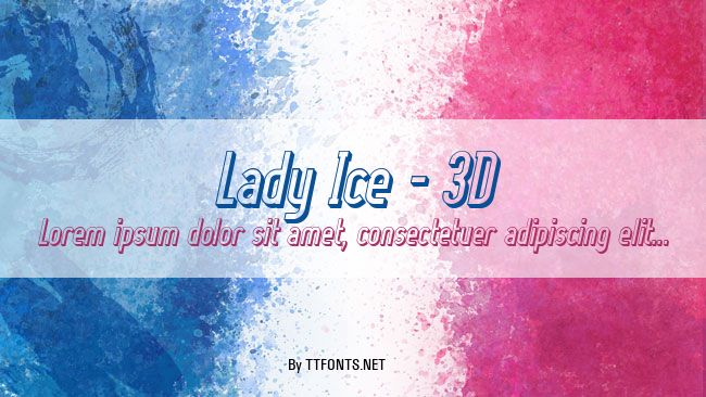 Lady Ice - 3D example