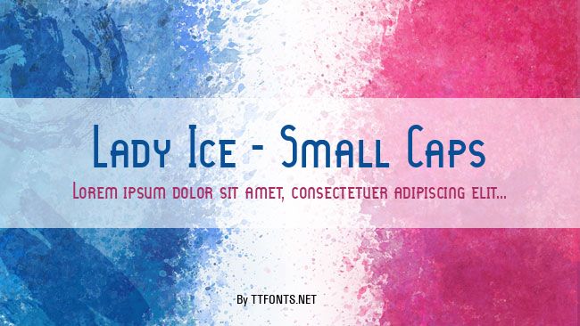 Lady Ice - Small Caps example
