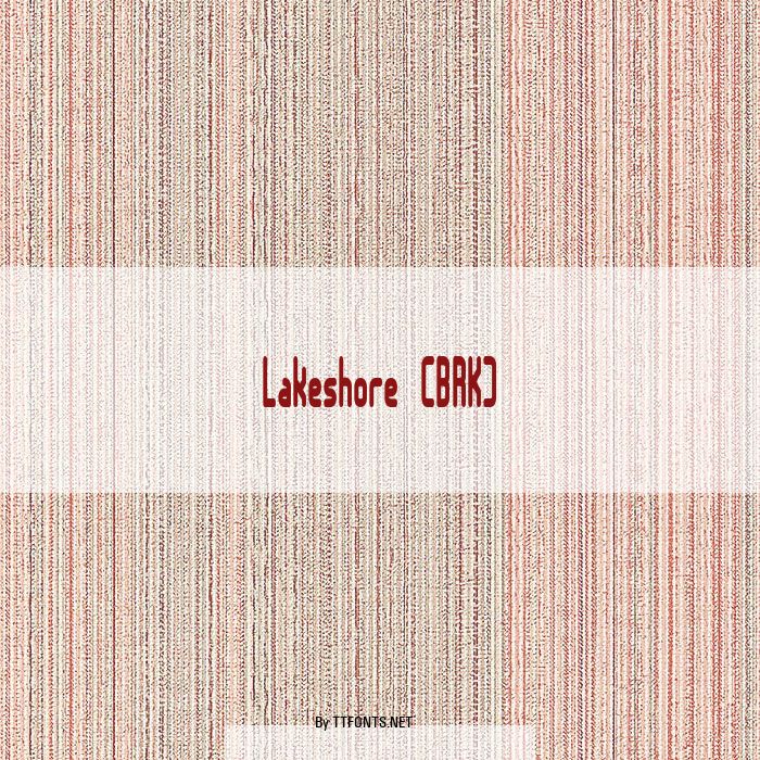 Lakeshore (BRK) example