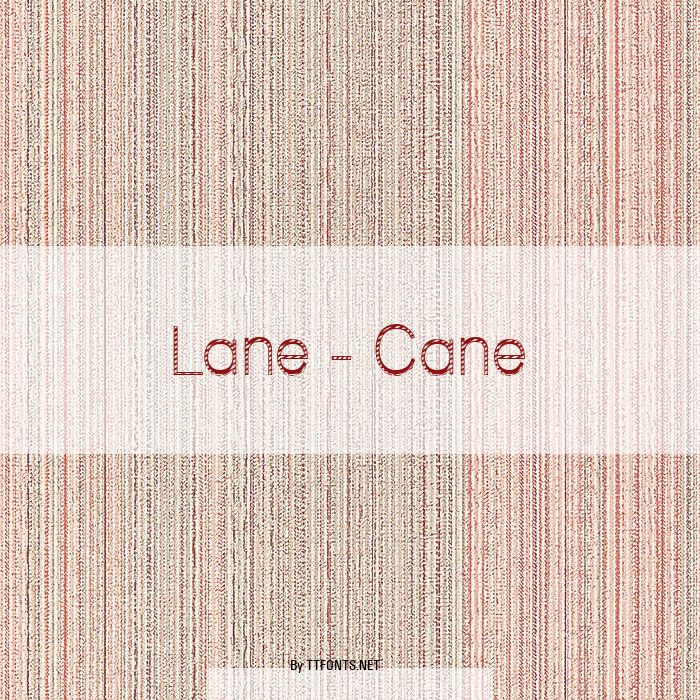 Lane - Cane example