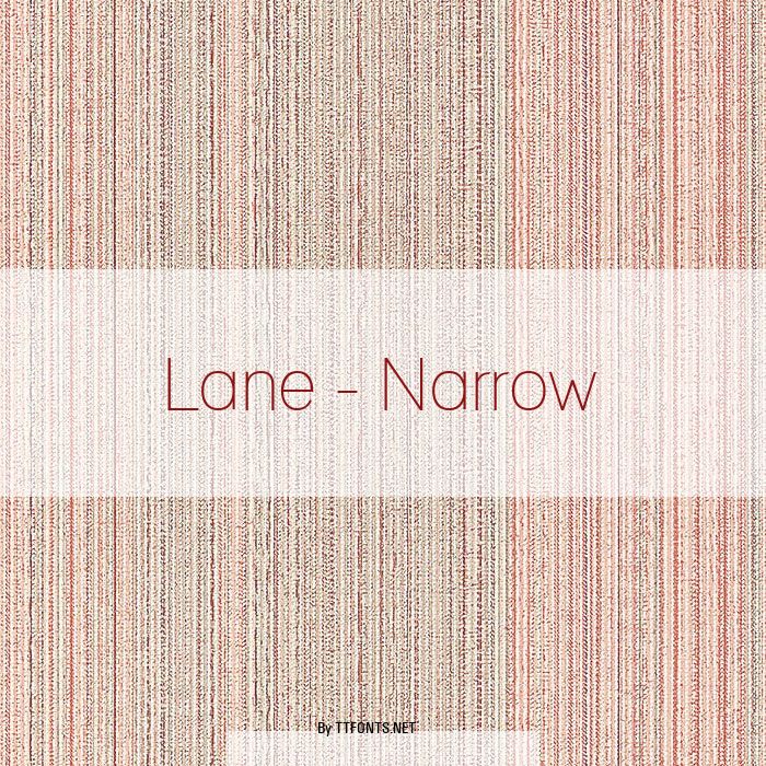 Lane - Narrow example