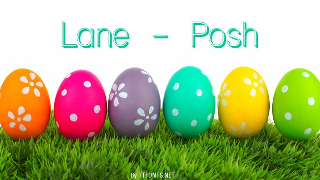 Lane - Posh example
