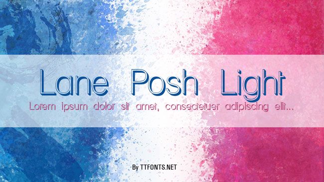 Lane Posh Light example