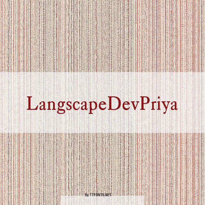 LangscapeDevPriya example