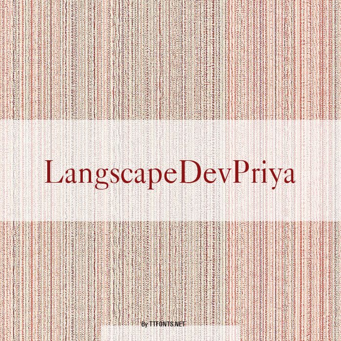 LangscapeDevPriya example