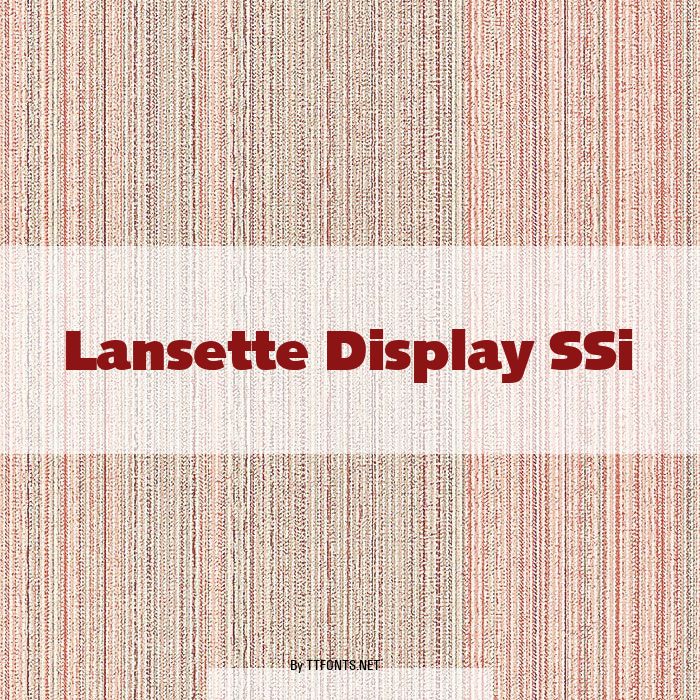 Lansette Display SSi example