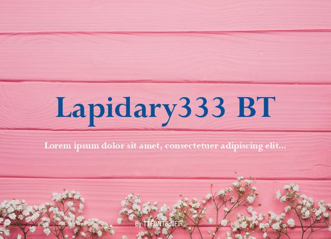 Lapidary333 BT example