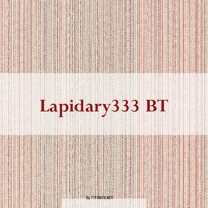Lapidary333 BT example
