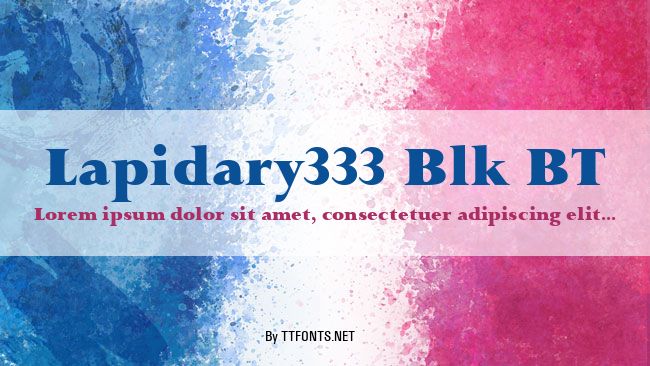 Lapidary333 Blk BT example