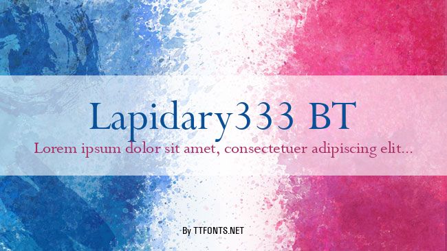 Lapidary333 BT example