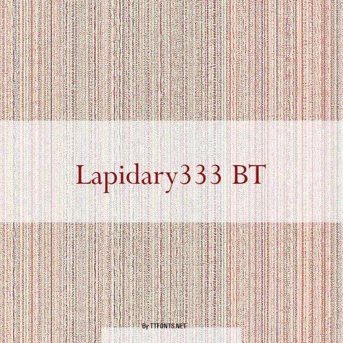 Lapidary333 BT example