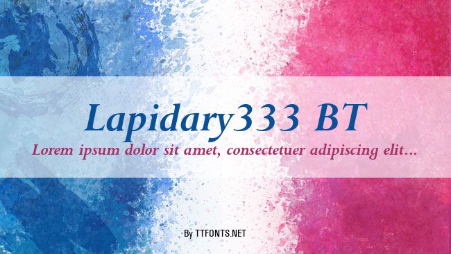 Lapidary333 BT example