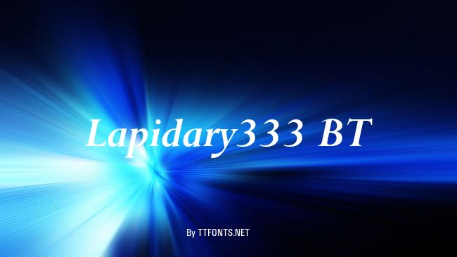 Lapidary333 BT example