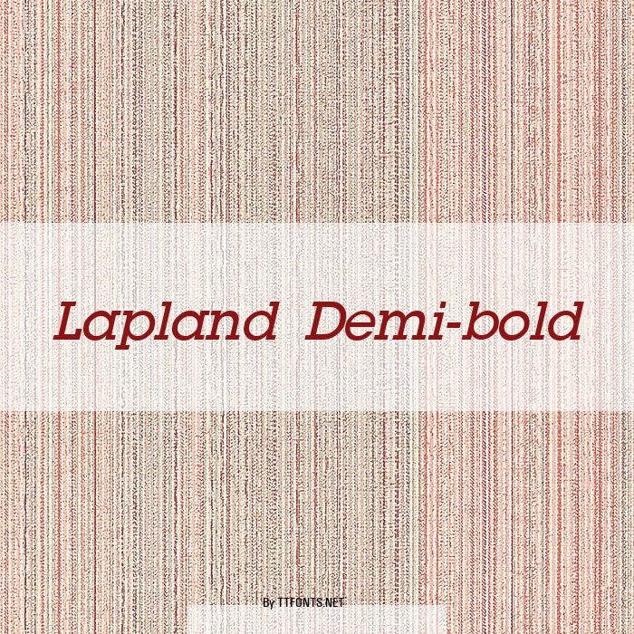 Lapland Demi-bold example