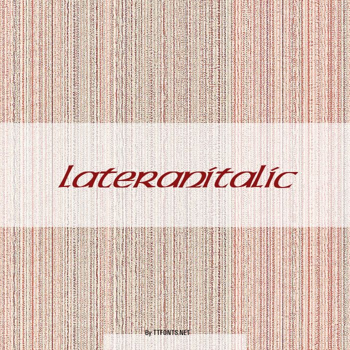 LateranItalic example