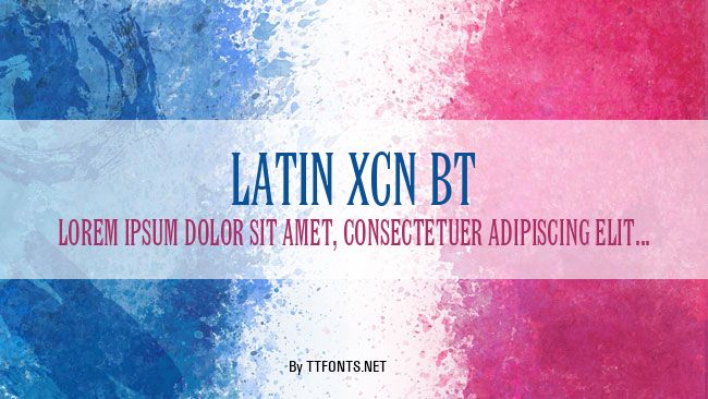 Latin XCn BT example