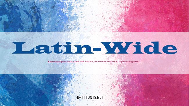 Latin-Wide example