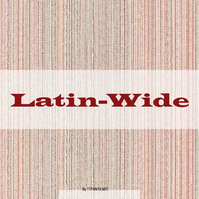 Latin-Wide example