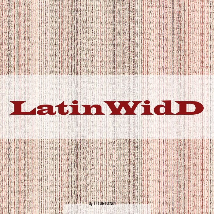 LatinWidD example