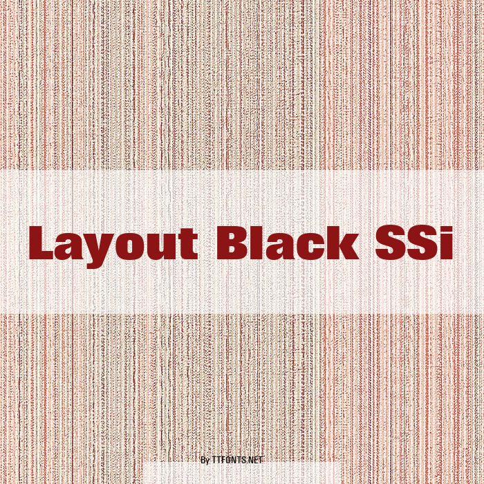 Layout Black SSi example