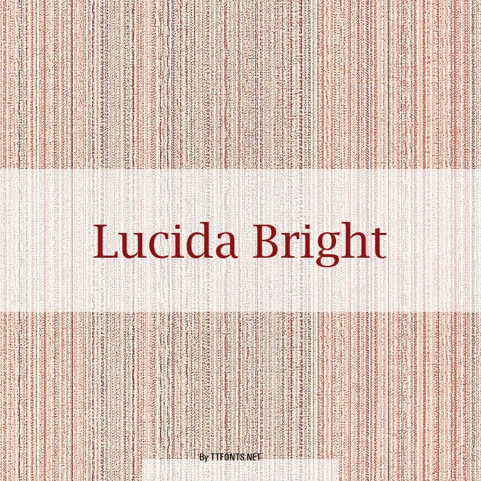 Lucida Bright example
