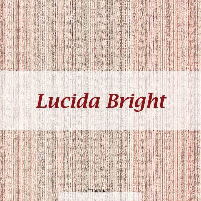 Lucida Bright example